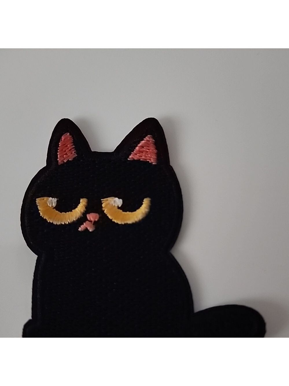 Cat Whimsy IRON ON Patch Black Cat